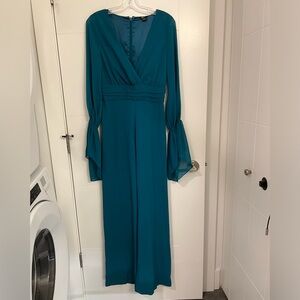 Guess by Marciano Teal Jumpsuit with Flowy Sleeves